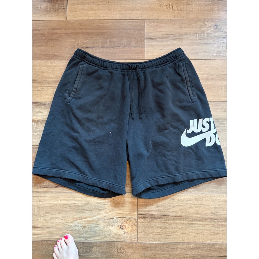 Nike Mens XXL Black Just Do It Fleece Graphic Shorts 886501-010